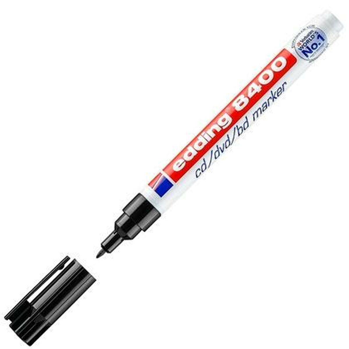 Marcatore permanente Edding 8400 Nero (10 Unità)